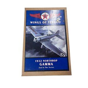 Texaco 1932 Northrop Airplane Wings Texaco Series 2 Collectible Die-Cast Silver